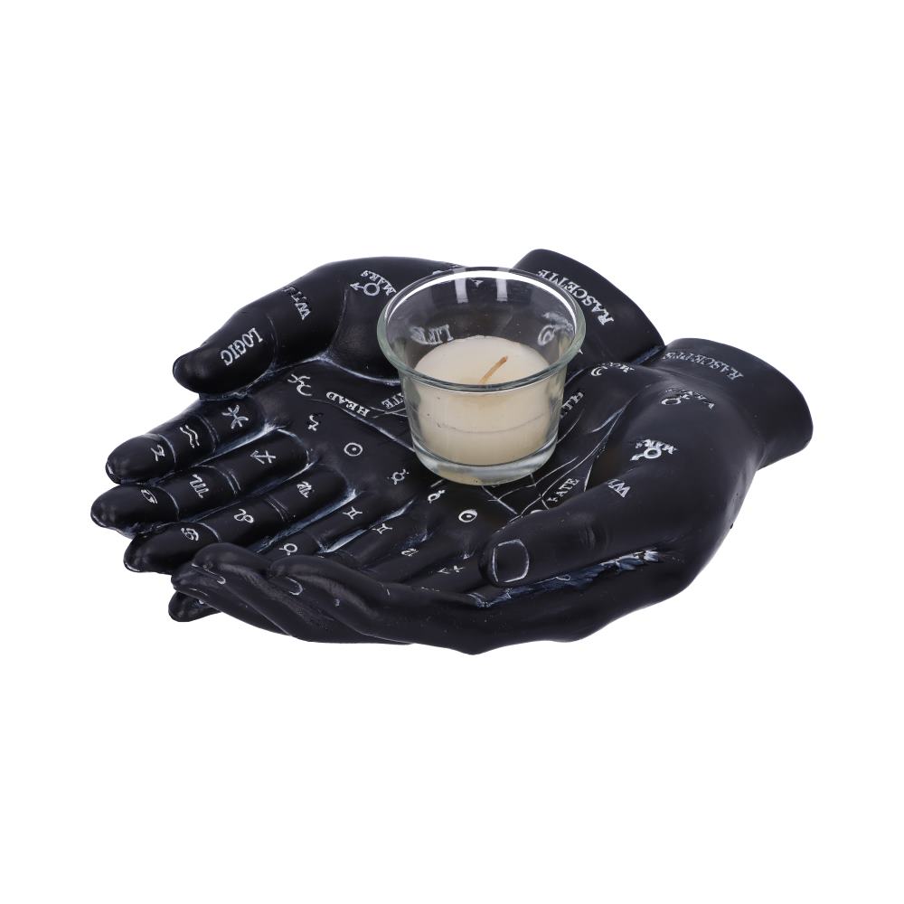 Cupped Palmistry Hands Candle Holder - Various Colors