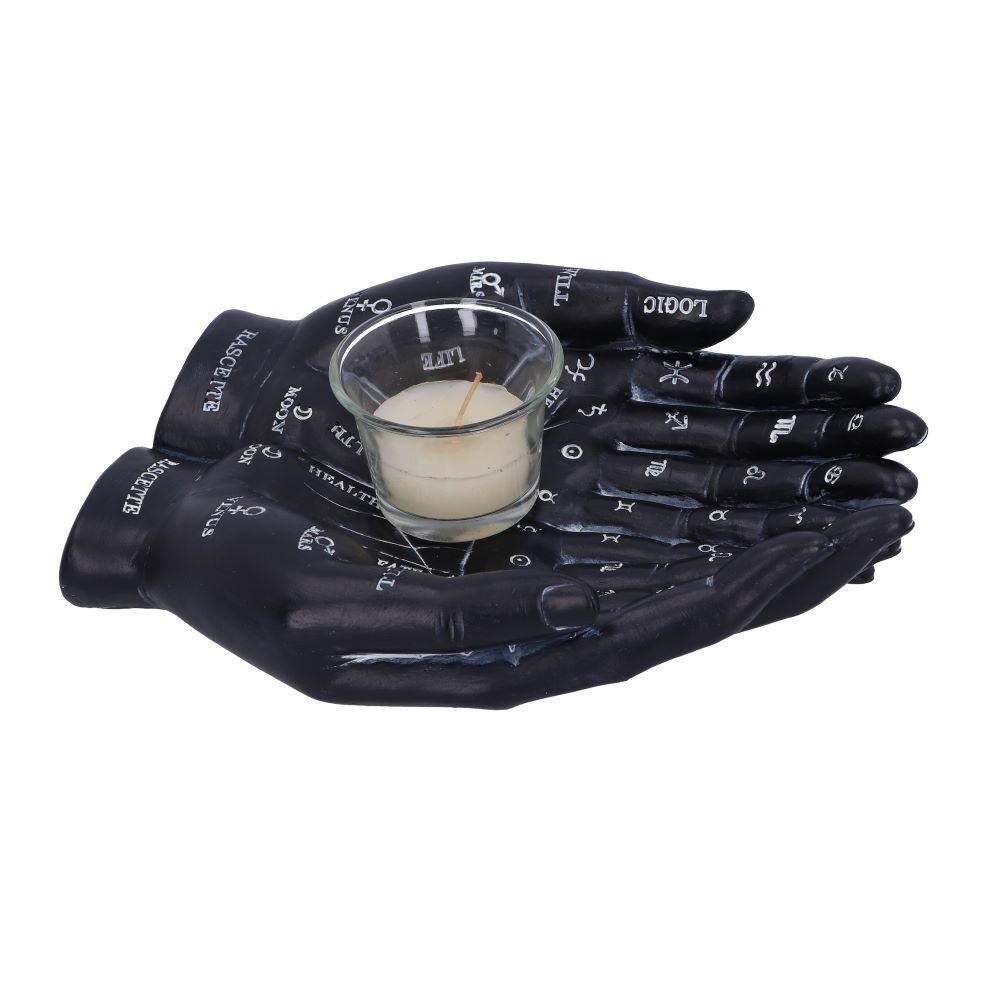 Cupped Palmistry Hands Candle Holder - Various Colors