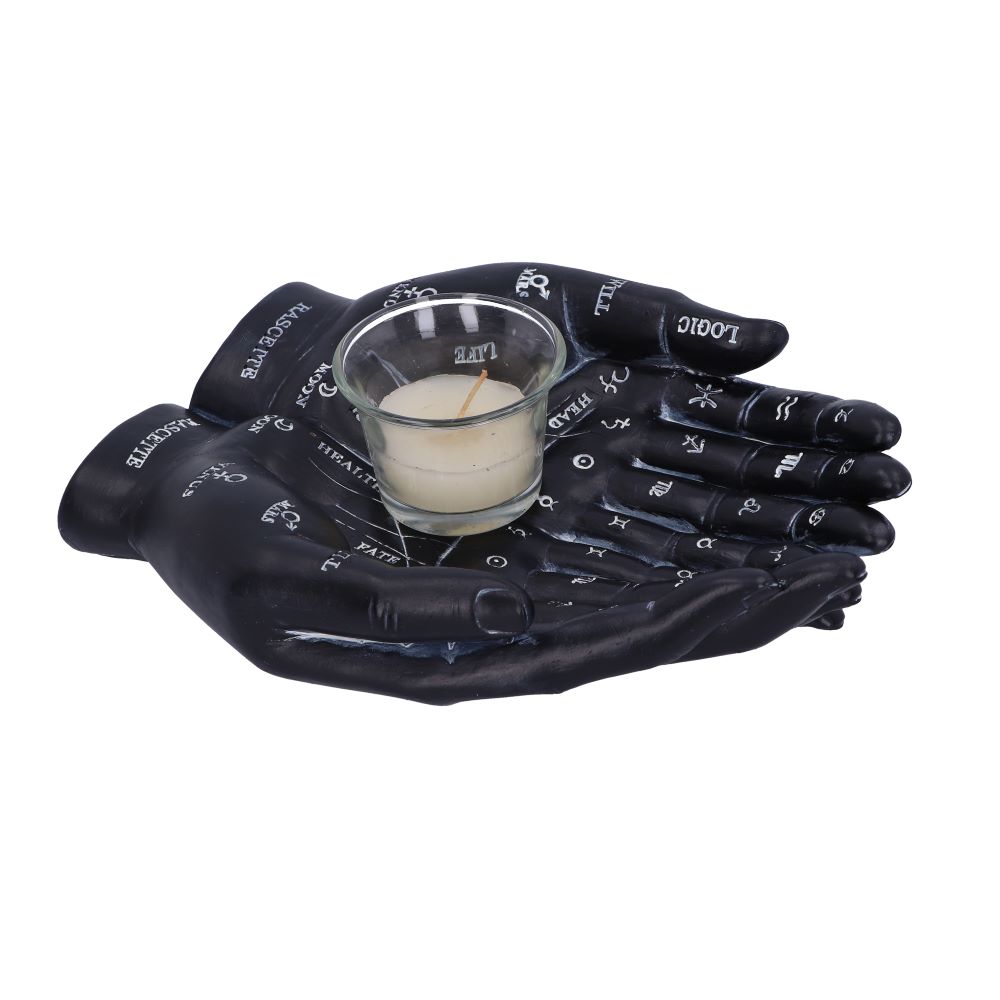Cupped Palmistry Hands Candle Holder - Various Colors