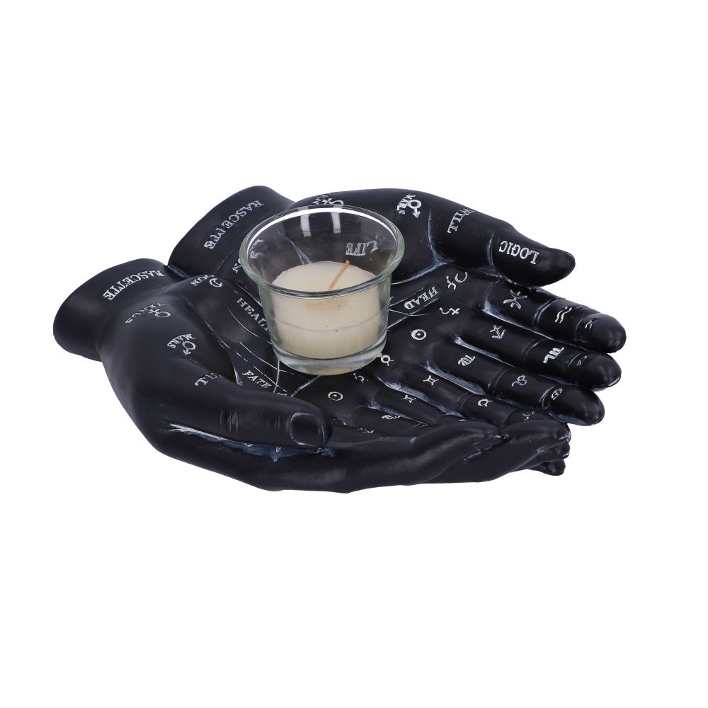 Cupped Palmistry Hands Candle Holder - Various Colors