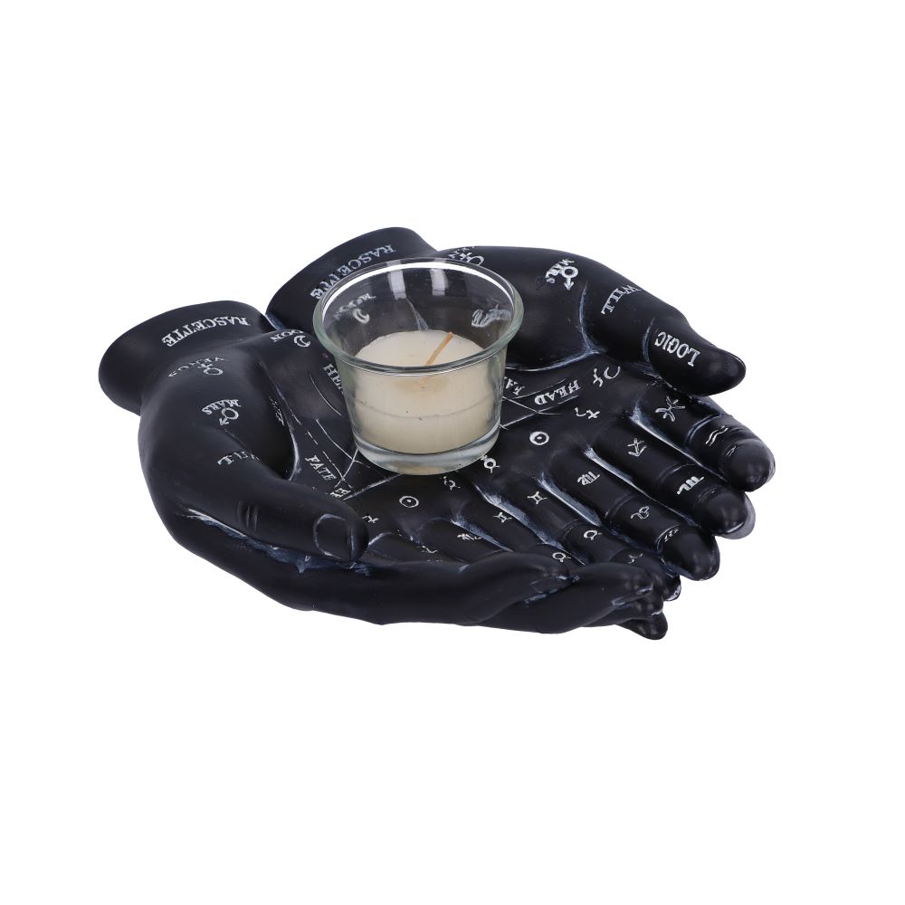 Cupped Palmistry Hands Candle Holder - Various Colors