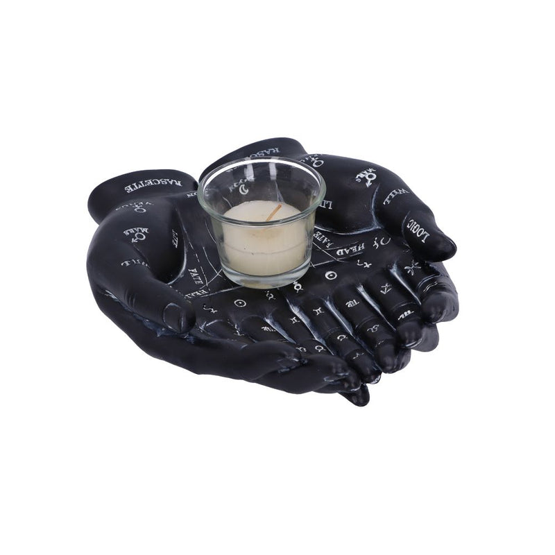 Cupped Palmistry Hands Candle Holder - Various Colors