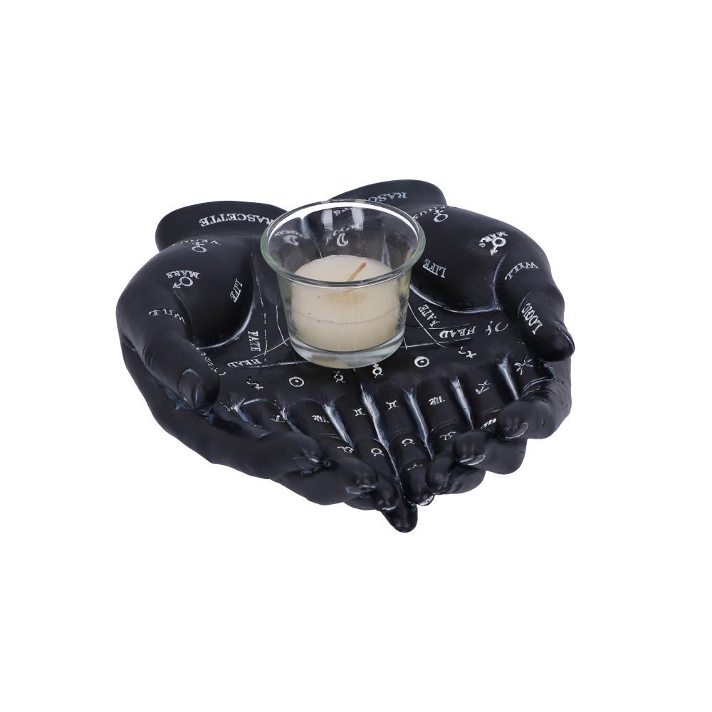 Cupped Palmistry Hands Candle Holder - Various Colors