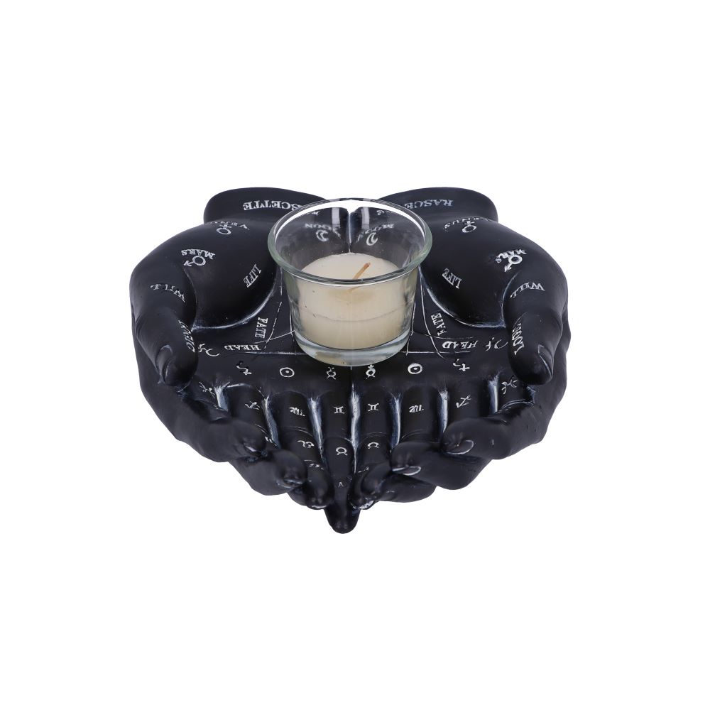Cupped Palmistry Hands Candle Holder - Various Colors