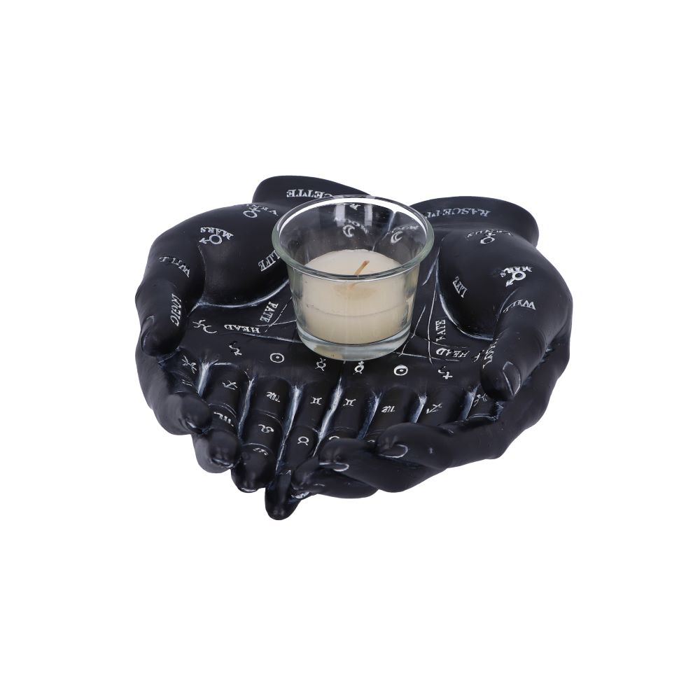 Cupped Palmistry Hands Candle Holder - Various Colors