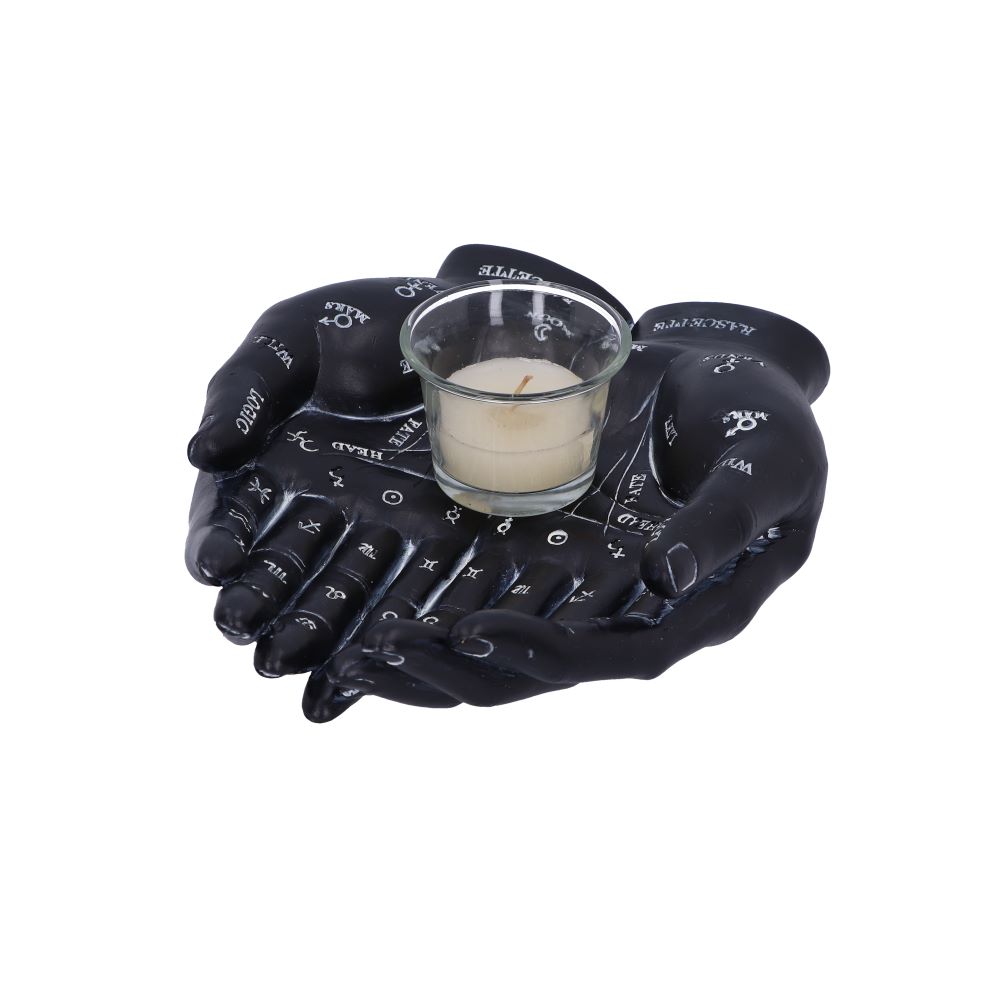 Cupped Palmistry Hands Candle Holder - Various Colors