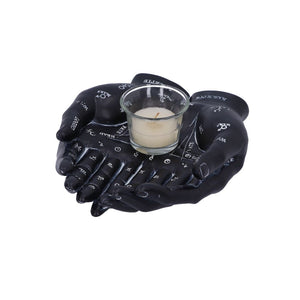 Cupped Palmistry Hands Candle Holder - Various Colors