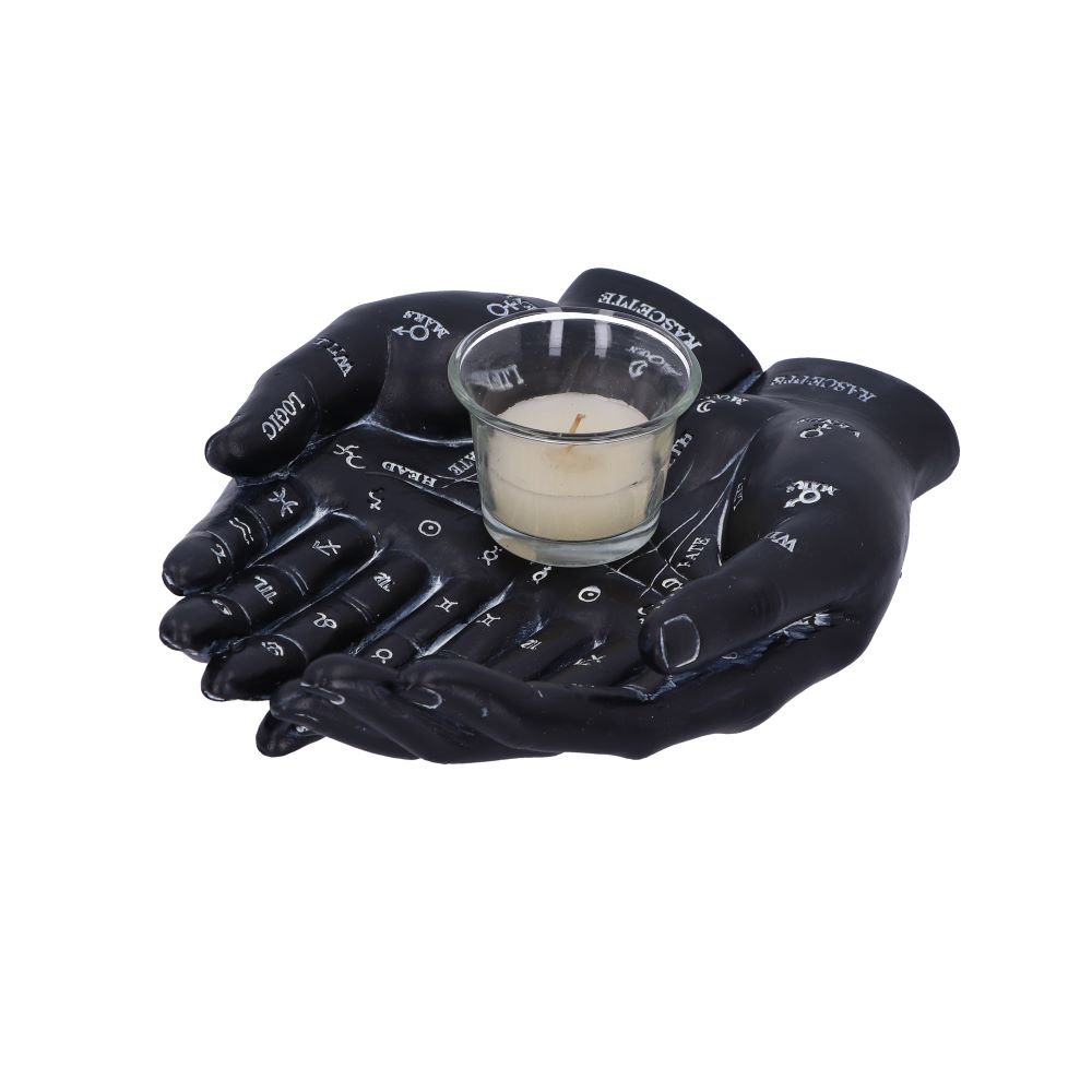 Cupped Palmistry Hands Candle Holder - Various Colors