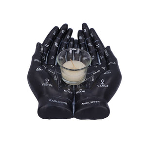 Cupped Palmistry Hands Candle Holder - Various Colors