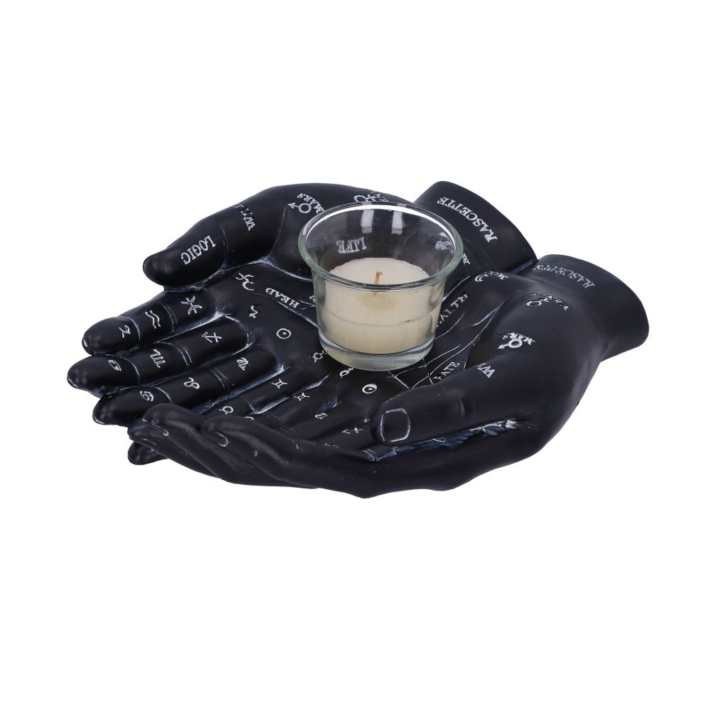 Cupped Palmistry Hands Candle Holder - Various Colors