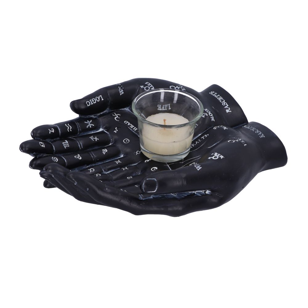 Cupped Palmistry Hands Candle Holder - Various Colors