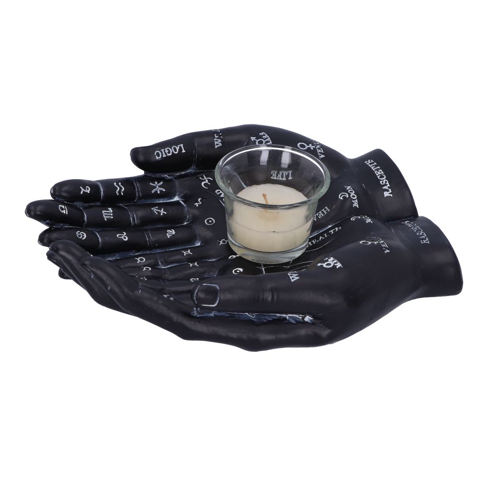Cupped Palmistry Hands Candle Holder - Various Colors