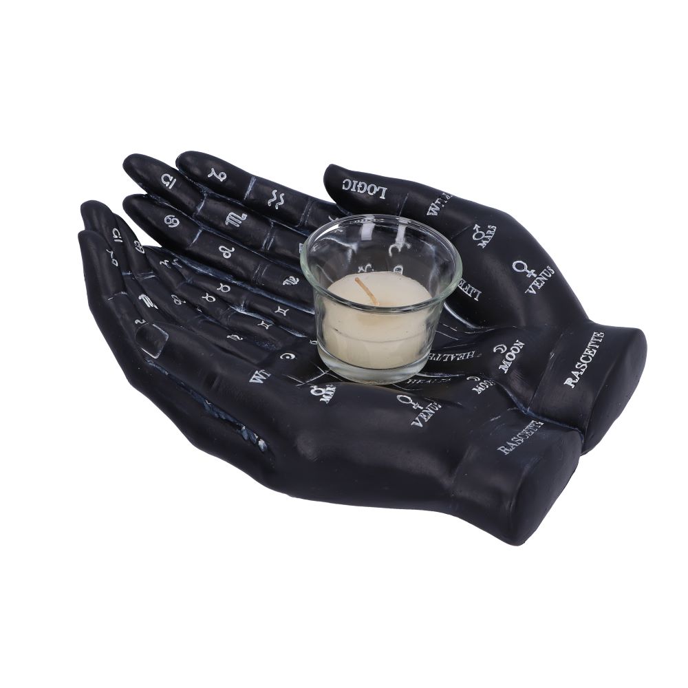 Cupped Palmistry Hands Candle Holder - Various Colors