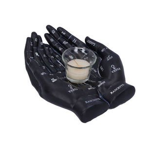 Cupped Palmistry Hands Candle Holder - Various Colors