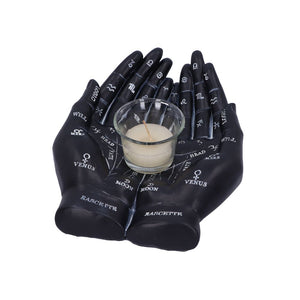 Cupped Palmistry Hands Candle Holder - Various Colors