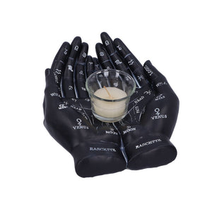 Cupped Palmistry Hands Candle Holder - Various Colors