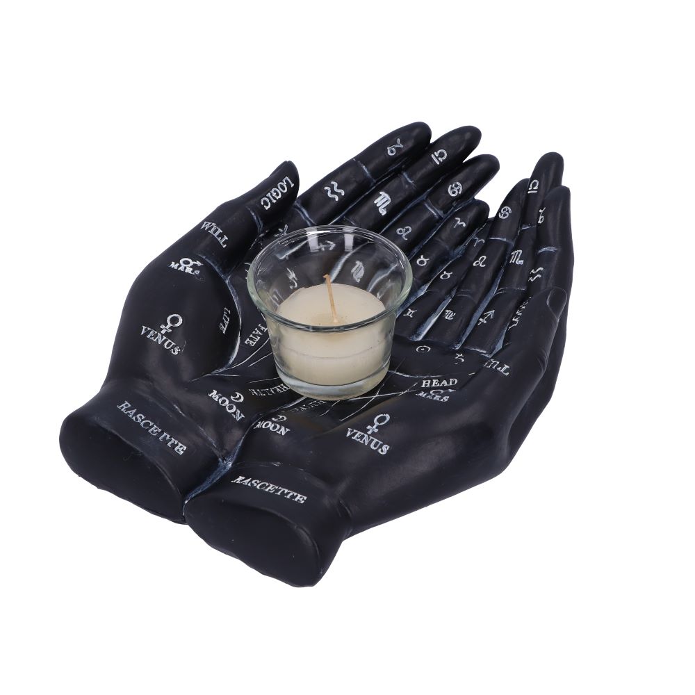 Cupped Palmistry Hands Candle Holder - Various Colors