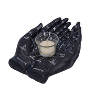 Cupped Palmistry Hands Candle Holder - Various Colors