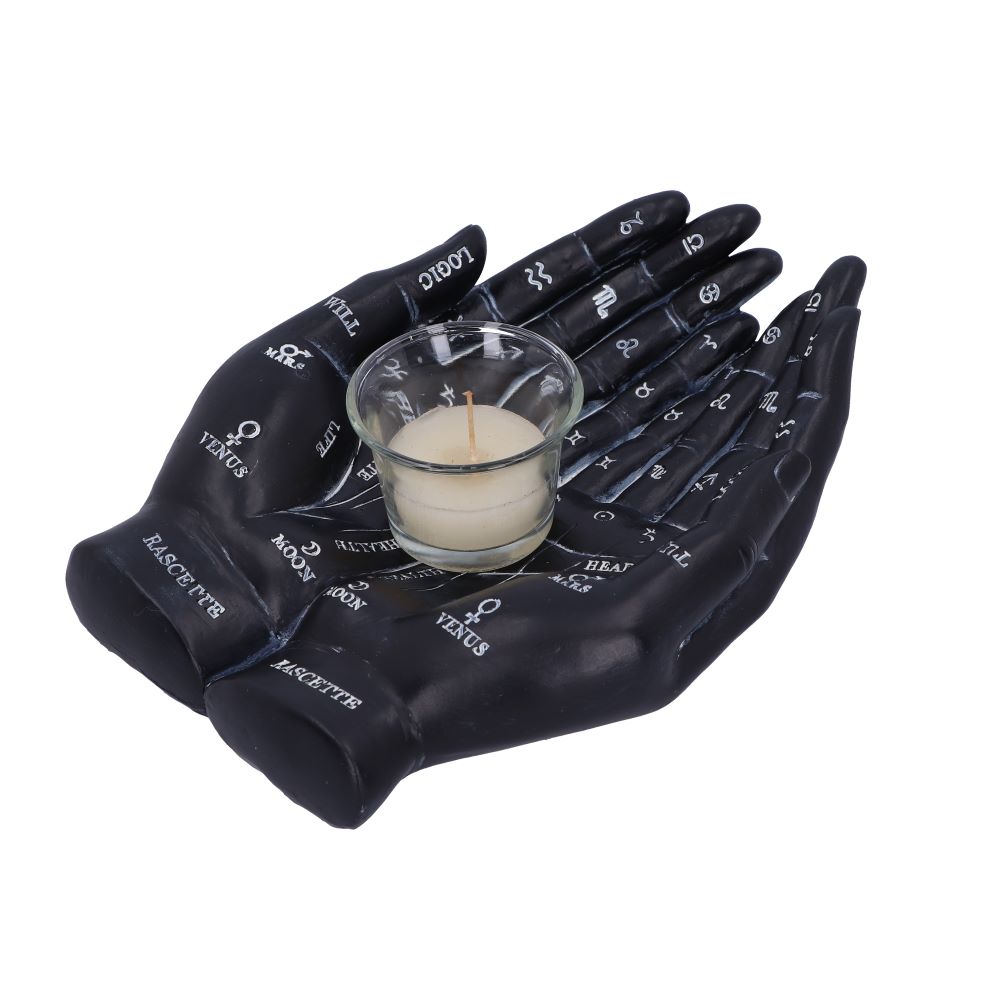 Cupped Palmistry Hands Candle Holder - Various Colors