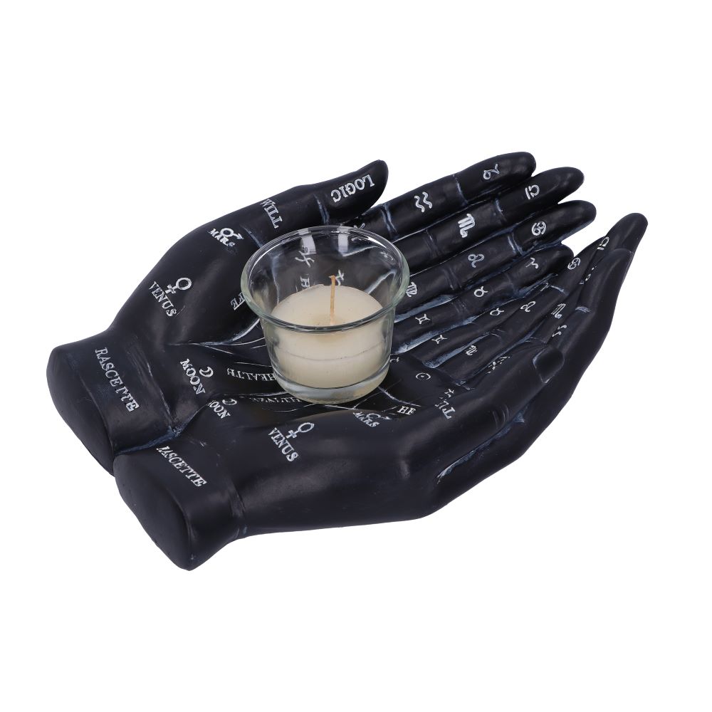 Cupped Palmistry Hands Candle Holder - Various Colors