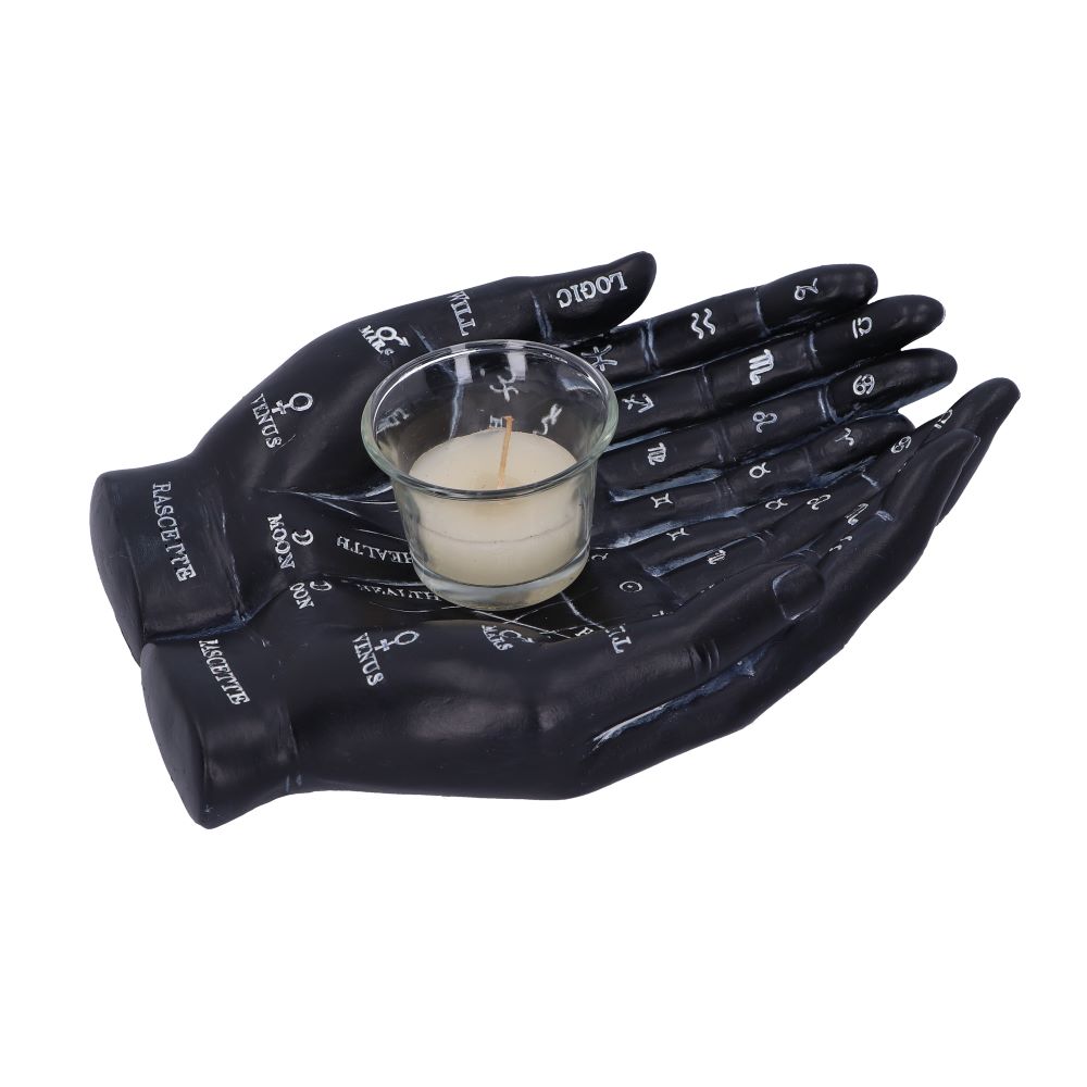 Cupped Palmistry Hands Candle Holder - Various Colors