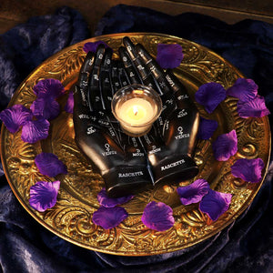 Cupped Palmistry Hands Candle Holder - Various Colors