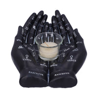 Cupped Palmistry Hands Candle Holder - Various Colors