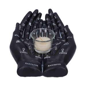 Cupped Palmistry Hands Candle Holder - Various Colors