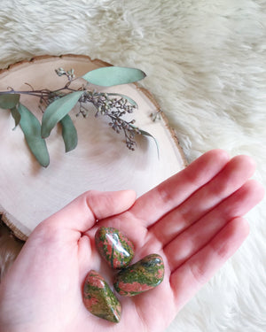 Tumbled Unakite for Balance & Heart Healing