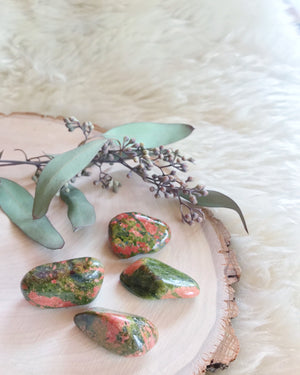 Tumbled Unakite for Balance & Heart Healing