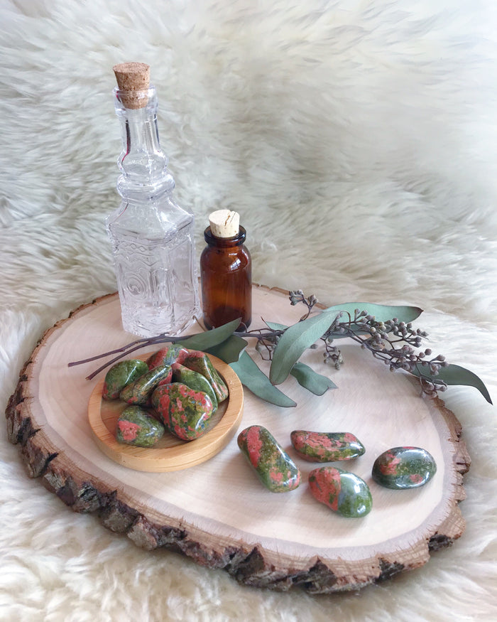 Tumbled Unakite for Balance & Heart Healing